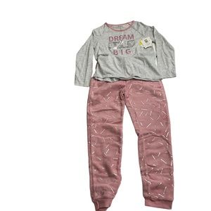 DKNY Girls 2 Piece Pajama Set Size L (12)  New With Tags
